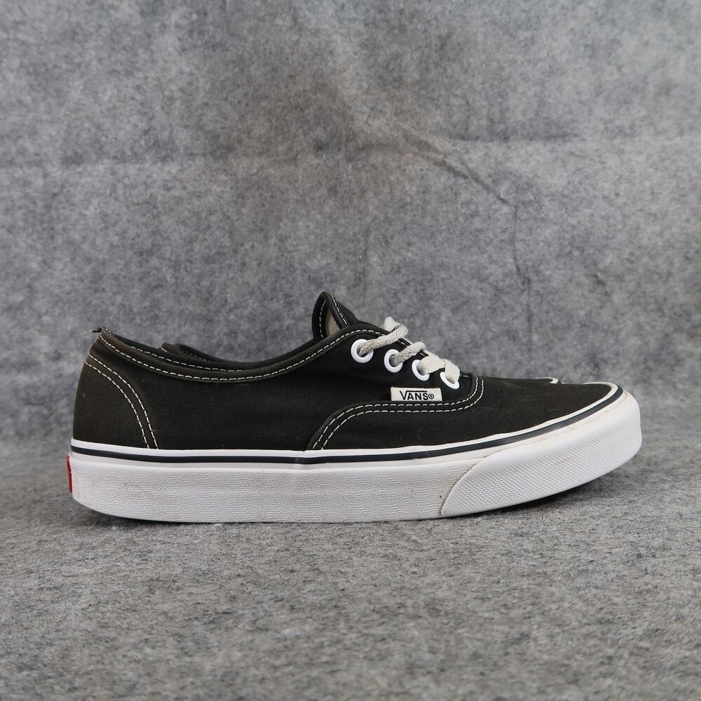 Vans Shoes Womens 7.5 Sneakers Authentic Skate Casual Black Canvas Lace Up Men 6